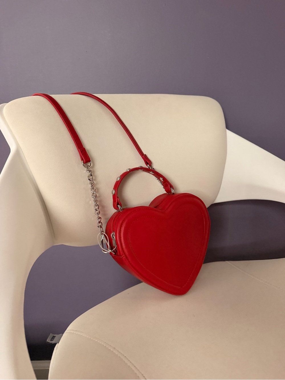Red Heart Crossbody Bag - Women's Fashion Handbag